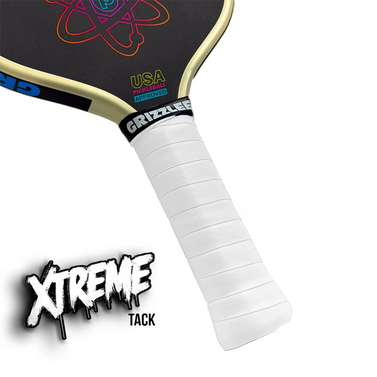 White XTREME Tack Pickleball Overgrip by Grizzlee Gripz for maximum grip and sweat resistance - Premium Pickleball Overgrip by Grizzlee Gripz
