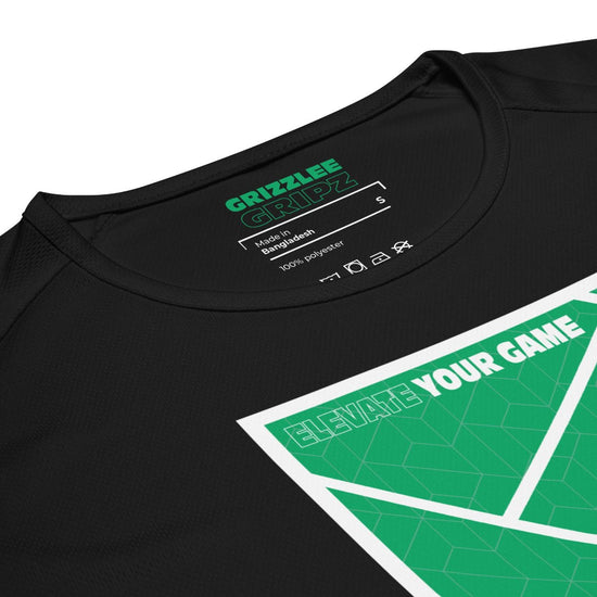 Grizzlee gripz inside label logo black t-shirt green colored font - Premium Pickleball Overgrip by Grizzlee Gripz