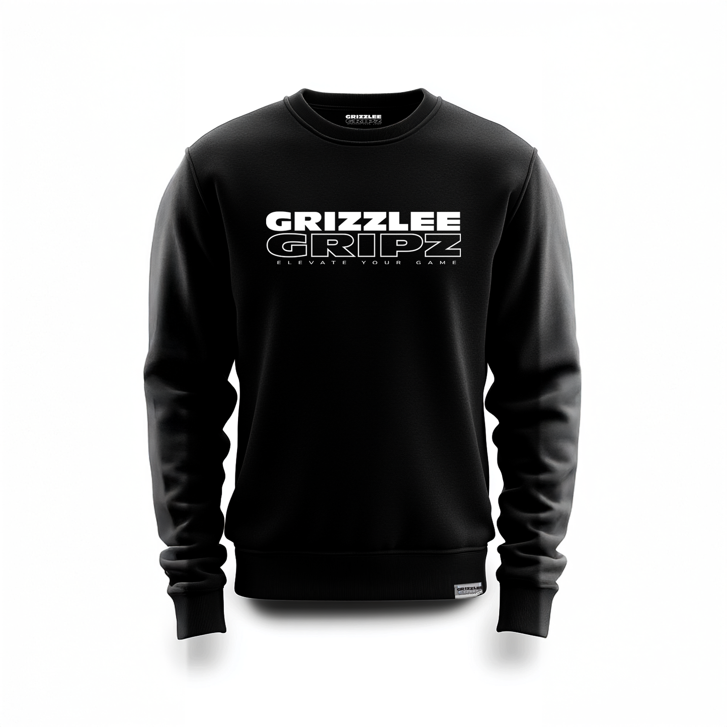 Grizzlee Gripz Classic Black Crewneck – Cozy, stylish, and perfect for athletes. - Premium Pickleball Overgrip by Grizzlee Gripz