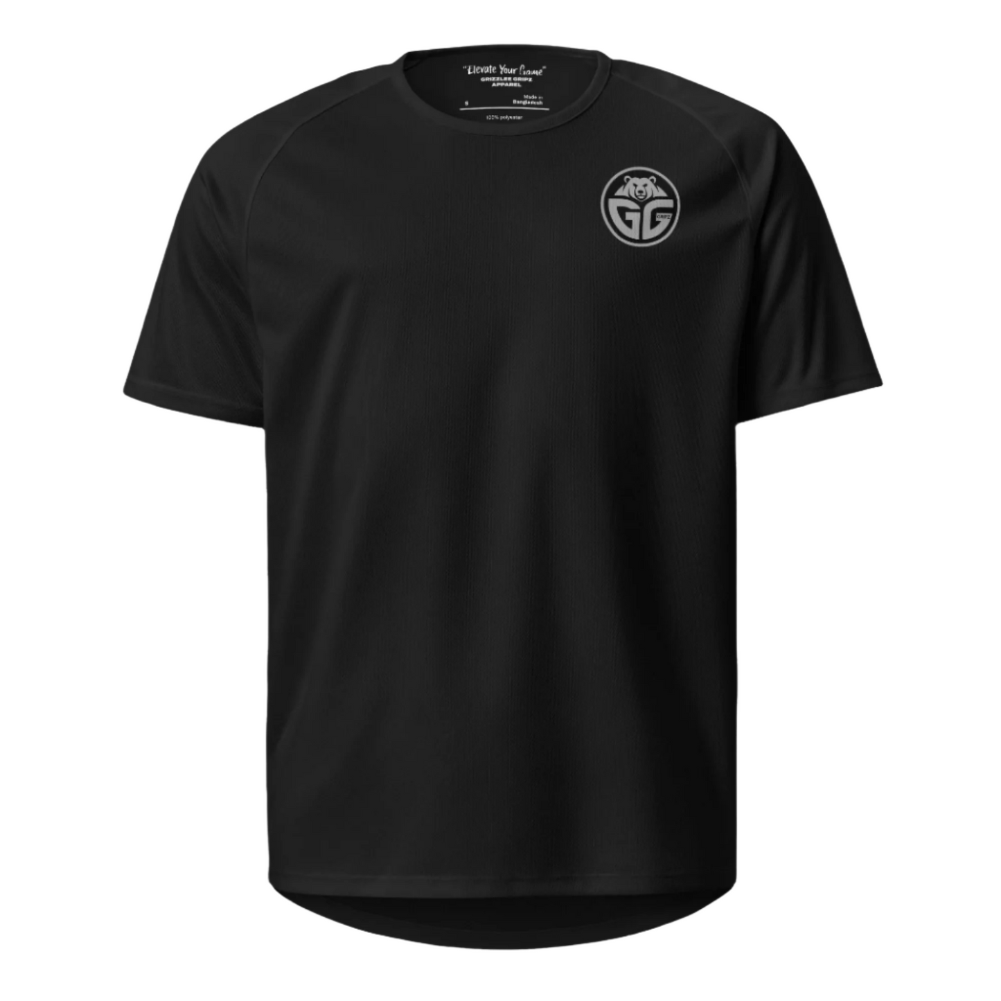 Grizzlee Gripz | Premium Black On Court Playing T-shirt - Premium Pickleball Overgrip by Grizzlee Gripz