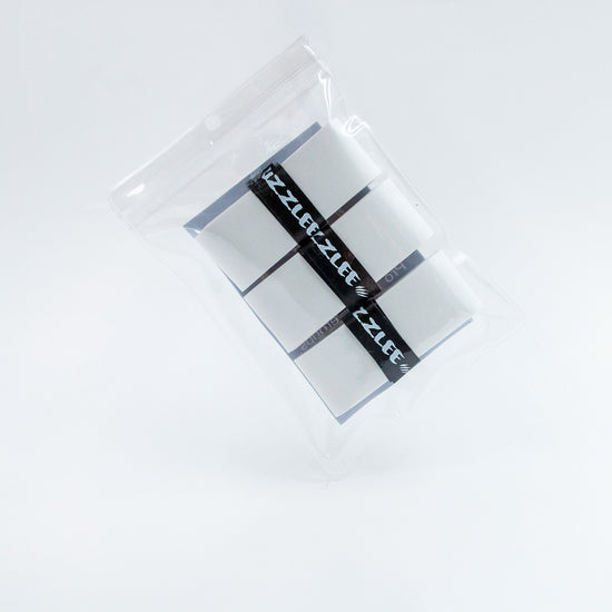Grip pack of 3 grips at an angle with shadow beneath by GRIZZLEE gRIPZ - Premium Pickleball Overgrip by Grizzlee Gripz