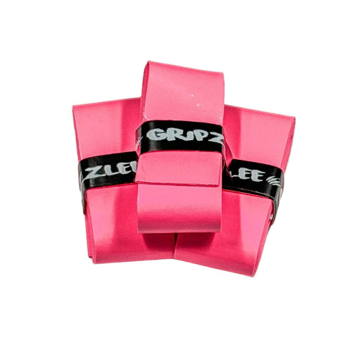 Bright pink Grizzlee Gripz Comfort pro Tour overgrips in a bundle of 3 - Premium Pickleball Overgrip by Grizzlee Gripz