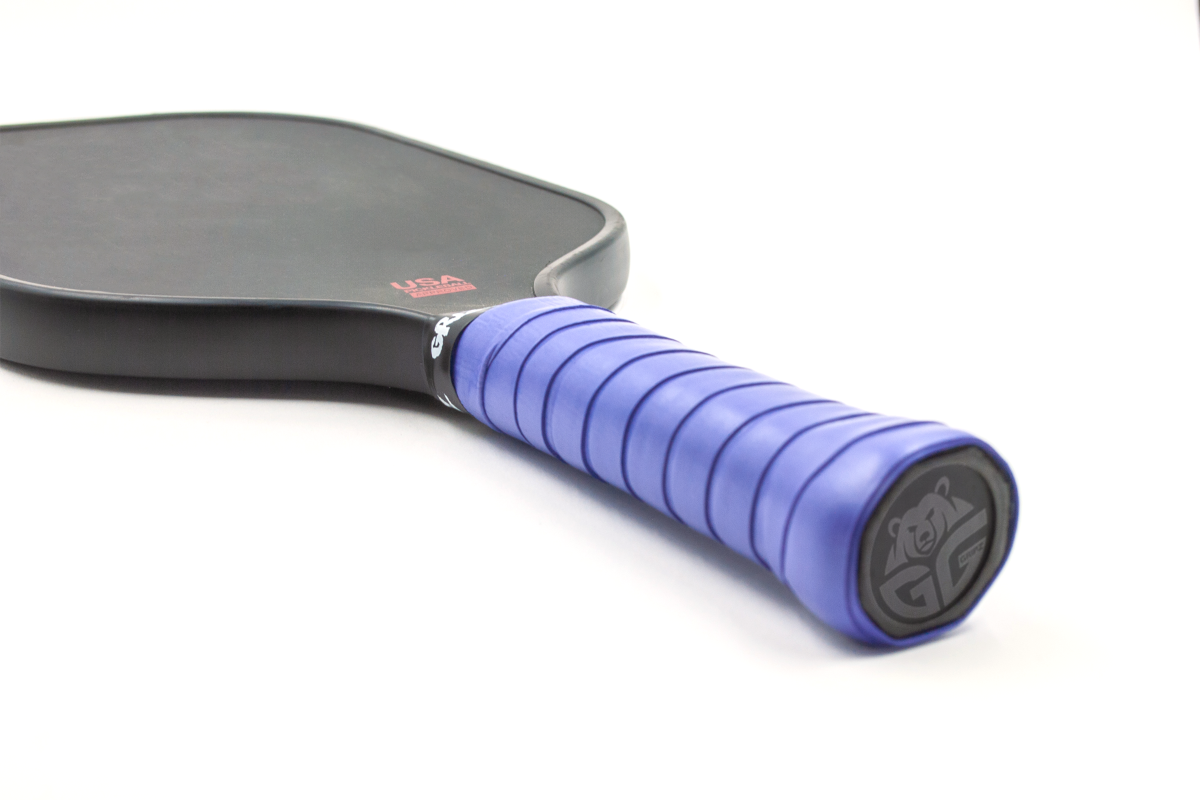 dark purple grizzlee gripz overgrip wrapped on a paddle handle - Premium Pickleball Overgrip by Grizzlee Gripz