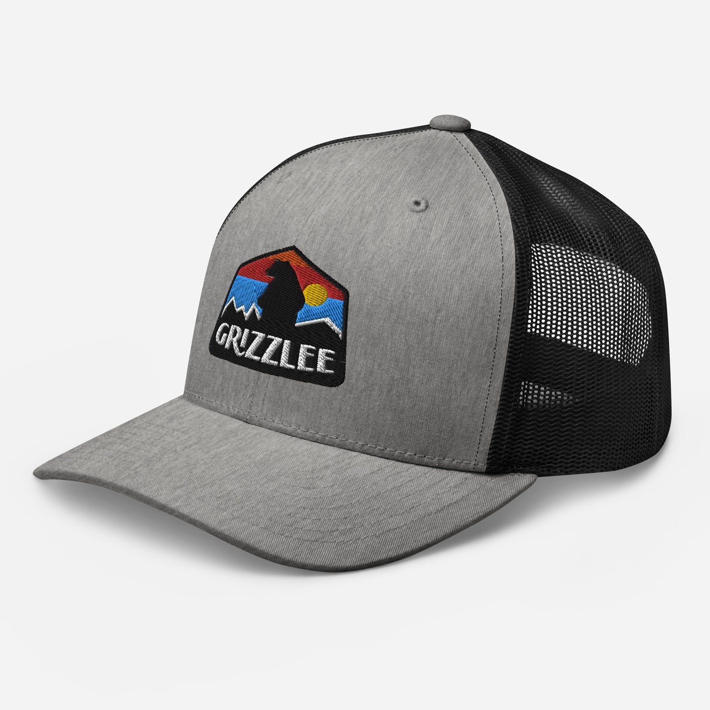 retro trucker hat badge grizzlee gripz logo - Premium Pickleball Overgrip by Grizzlee Gripz