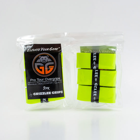 2 grizzlee Gripz pickleball overgrip packs of 3 , side by side on a white background  - Premium Pickleball Overgrip by Grizzlee Gripz