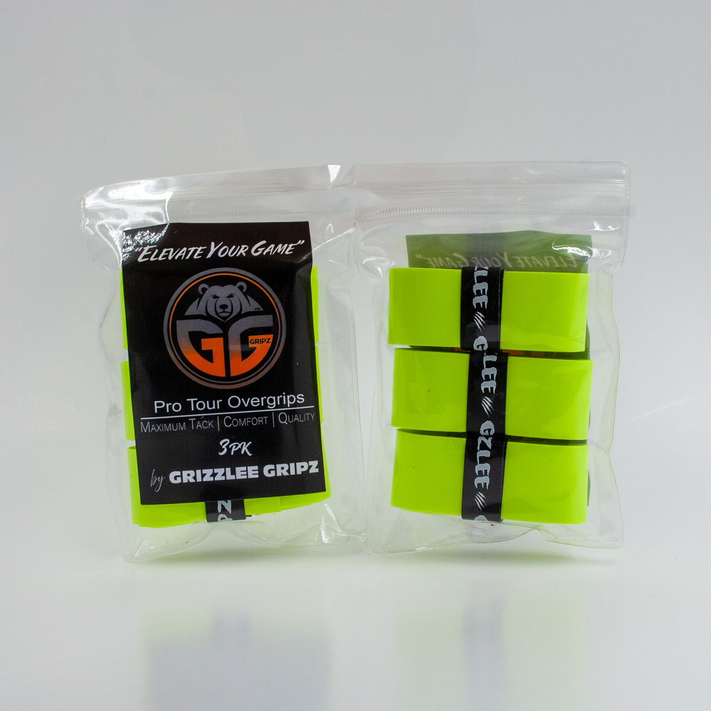 2 grizzlee Gripz pickleball overgrip packs of 3 , side by side on a white background  - Premium Pickleball Overgrip by Grizzlee Gripz