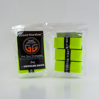 2 grizzlee Gripz pickleball overgrip packs of 3 , side by side on a white background 