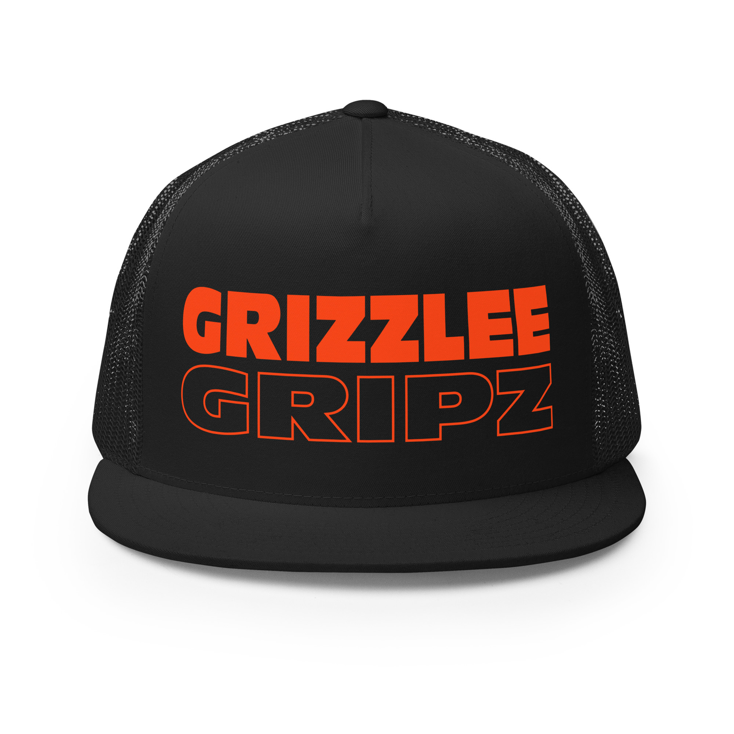 black snapback hat with neon red large logo grizzlee gripz wording on the front - Premium Pickleball Overgrip by Grizzlee Gripz