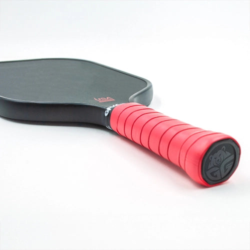 Step-by-step installation of a Red Grizzlee Gripz Overgrip on a pickleball paddle handle, illustrating the easy application process of this premium pickleball overgrip for lasting durability.

 - Premium Pickleball Overgrip by Grizzlee Gripz