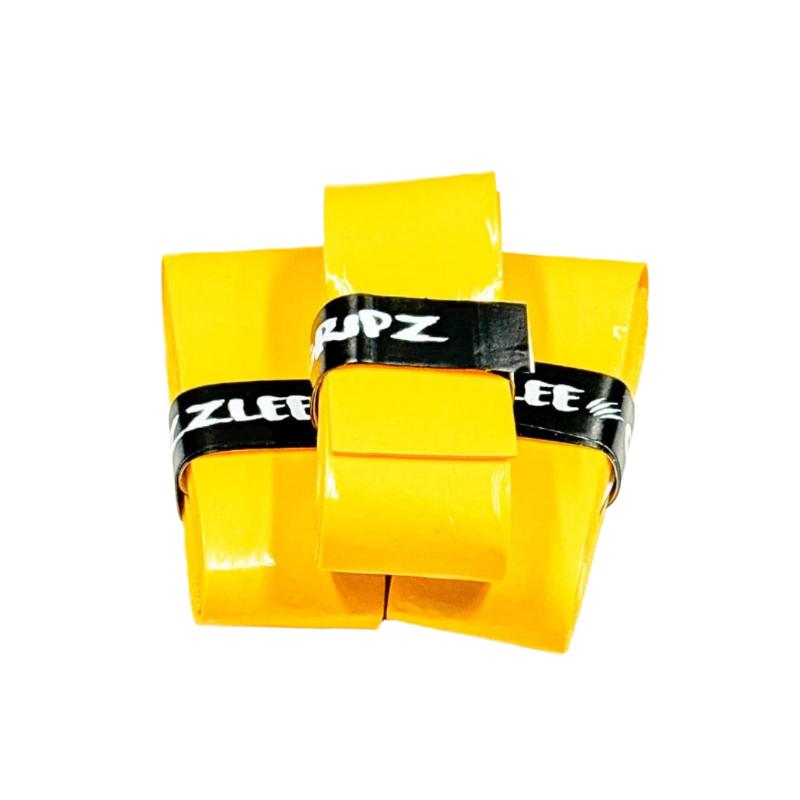 Yellow Grizzlee Gripz Over grips bundle of 3 grips stacked on eachother with a with a white background - Premium Pickleball Overgrip by Grizzlee Gripz