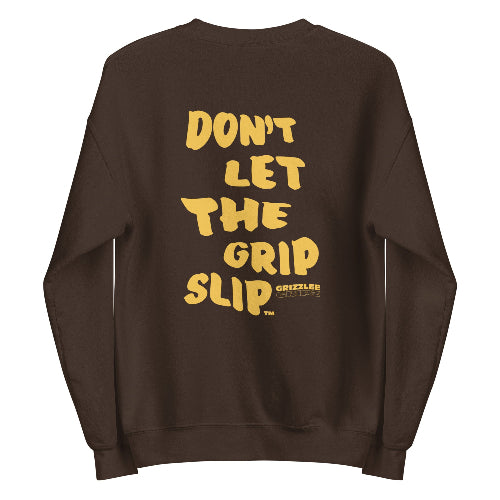 chocolate brown logo dont let the grip slip back - Premium Pickleball Overgrip by Grizzlee Gripz