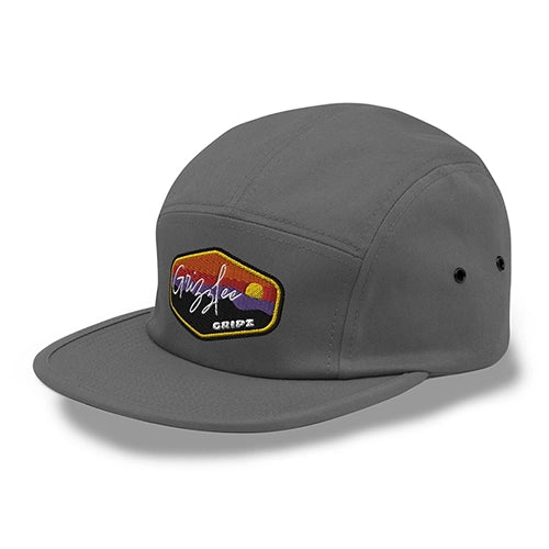 grey panel hat with shadow underneath - Grizzlee Gripz Performance and premium apparel