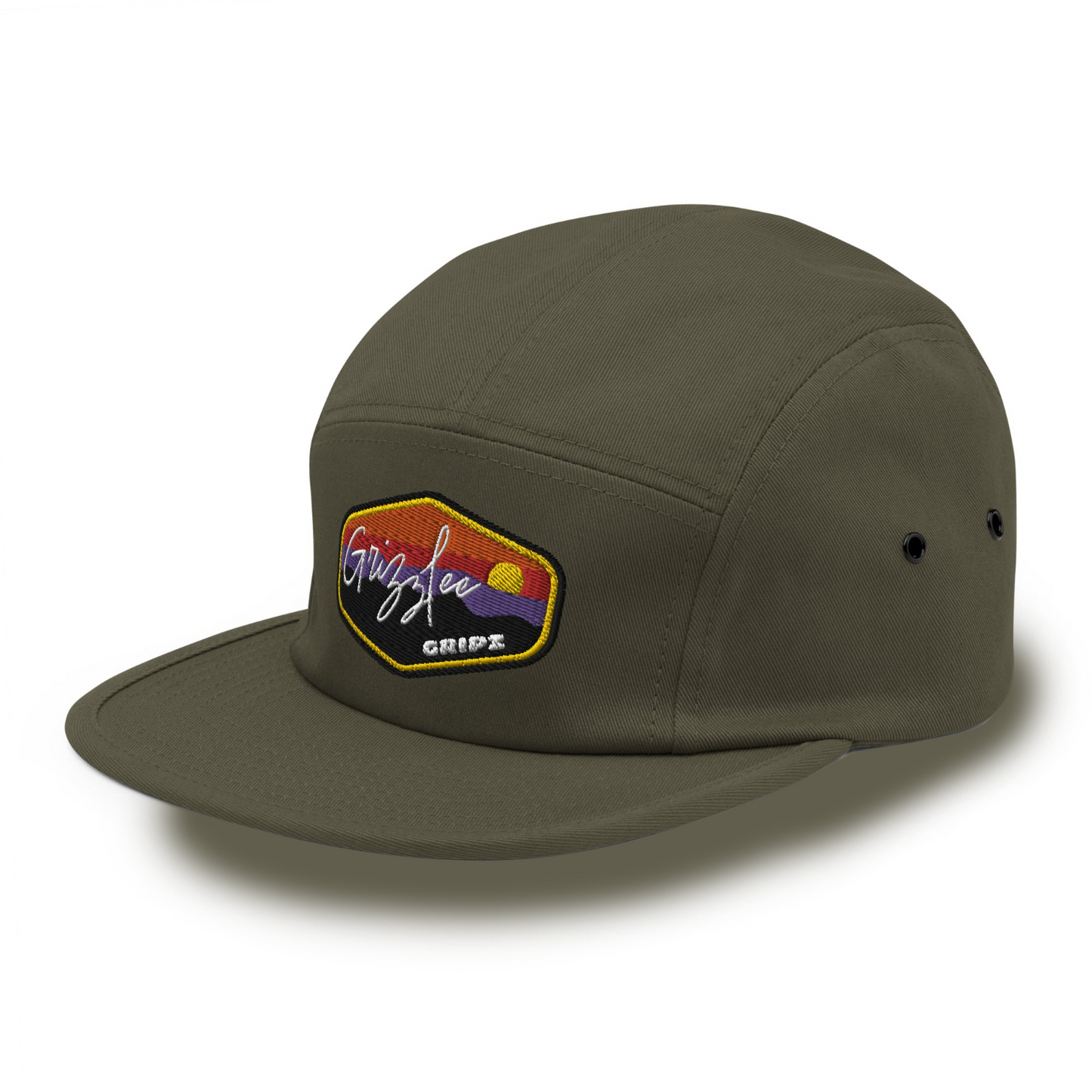 olive colored panel hat with shadow underneath - Premium Pickleball Overgrip by Grizzlee Gripz